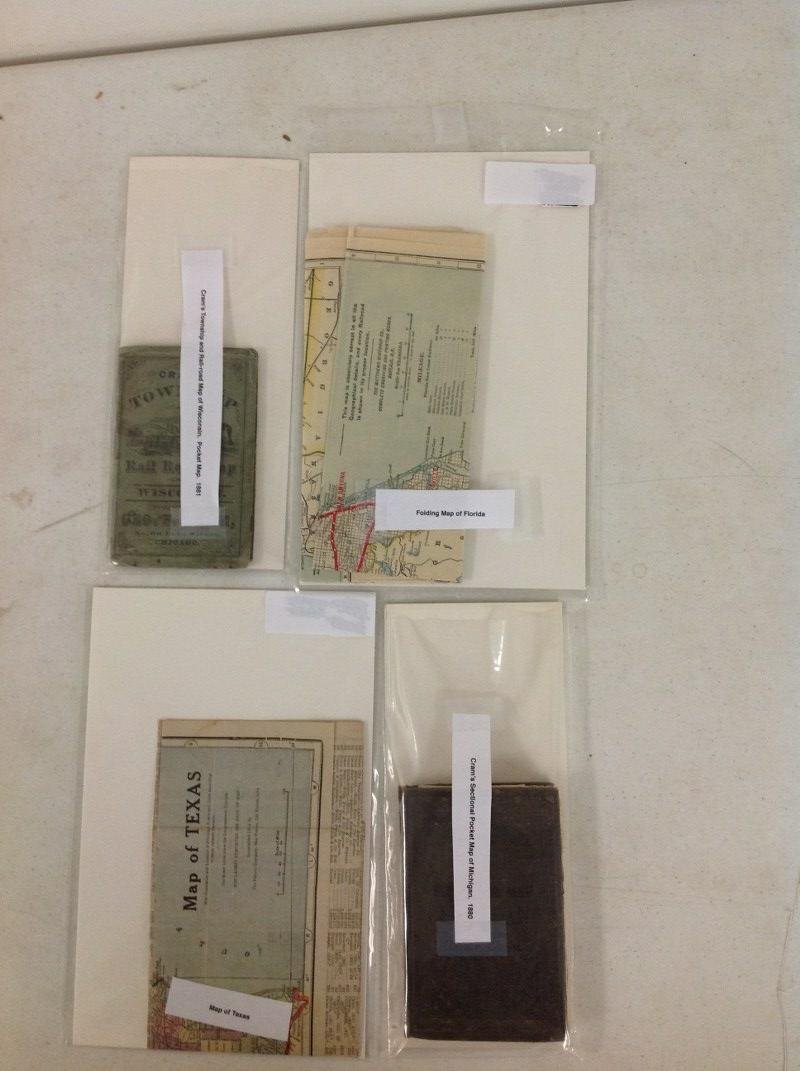 4 MAPS- FOLDING MAP OF TEXAS 1914, FOLDING MAP OF: 4 MAPS- FOLDING MAP OF TEXAS 1914, FOLDING MAP OF FLORIDA AND CUBA, CRAM'S TOWNSHIP AND RAILROAD MAP OF WISCONSIN, 1881, POCET MAP, AND CRAM'S NEW SECTIONAL MAP OF MICHIGAN, 1880, POCKET MAP, ALL HAVE