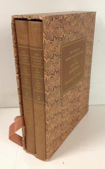 2 VOLS THE ORIGINAL W/C PAINTINGS BY JOHN JAMES AUDUBON: 2 VOLS THE ORIGINAL W/C PAINTINGS BY JOHN JAMES AUDUBON FOR THE BIRDS OF AMERICA, 1966, VOL I & II, REPRODUCED IN COLOR FOR THE FIRST TIME FROM THE COLLECTION AT THE NEW YORK HISTORICAL SOCIETY, NICE 
