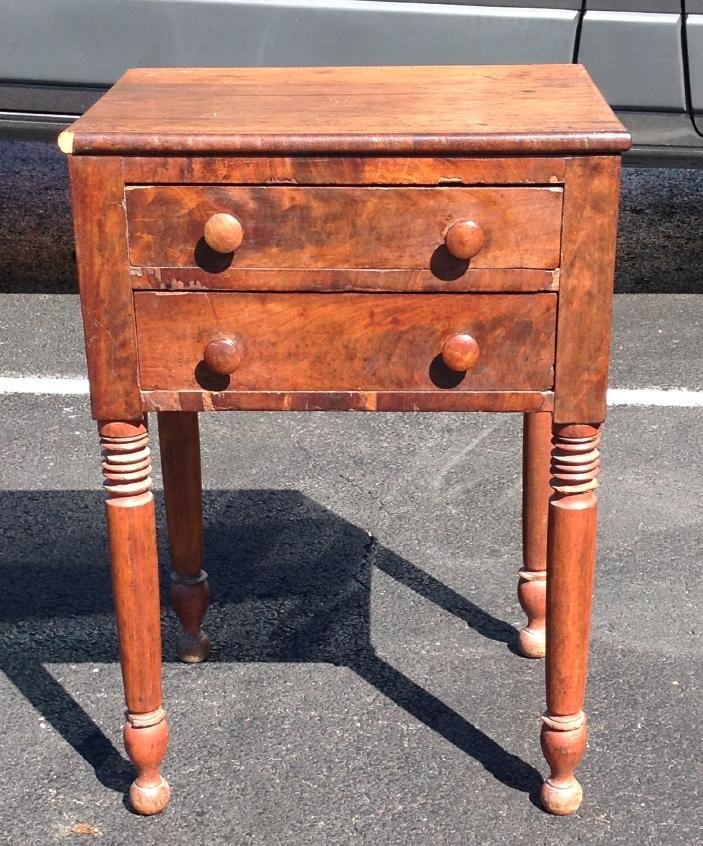 CHERRY COUNTRY TWO DRAWER STAND (SMALL CHIP OUT OF (1 of 2)