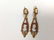 PAIR 14K GOLD TURN OF THE CENTURY CAMEO DROP EARRINGS,