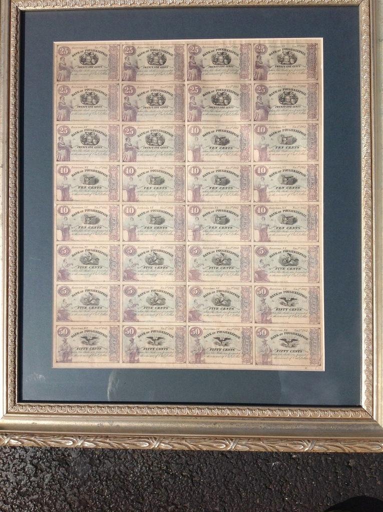 BANK OF POUGHKEEPSIE OBSOLETE BROKEN BANK NOTES, (1 of 3)