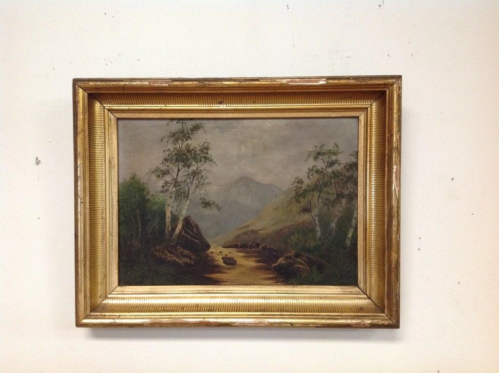 19TH C O/B HUDSON RIVER TYPE LANDSCAPE IN PERIOD GILT (1 of 1)