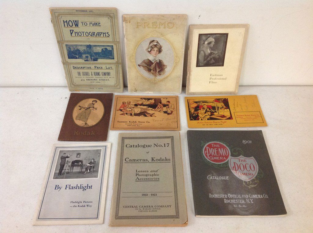 LOT OF 9 EARLY PHOTOGRAPHIC TRADE CATALOGS, MANUALS & (1 of 1)