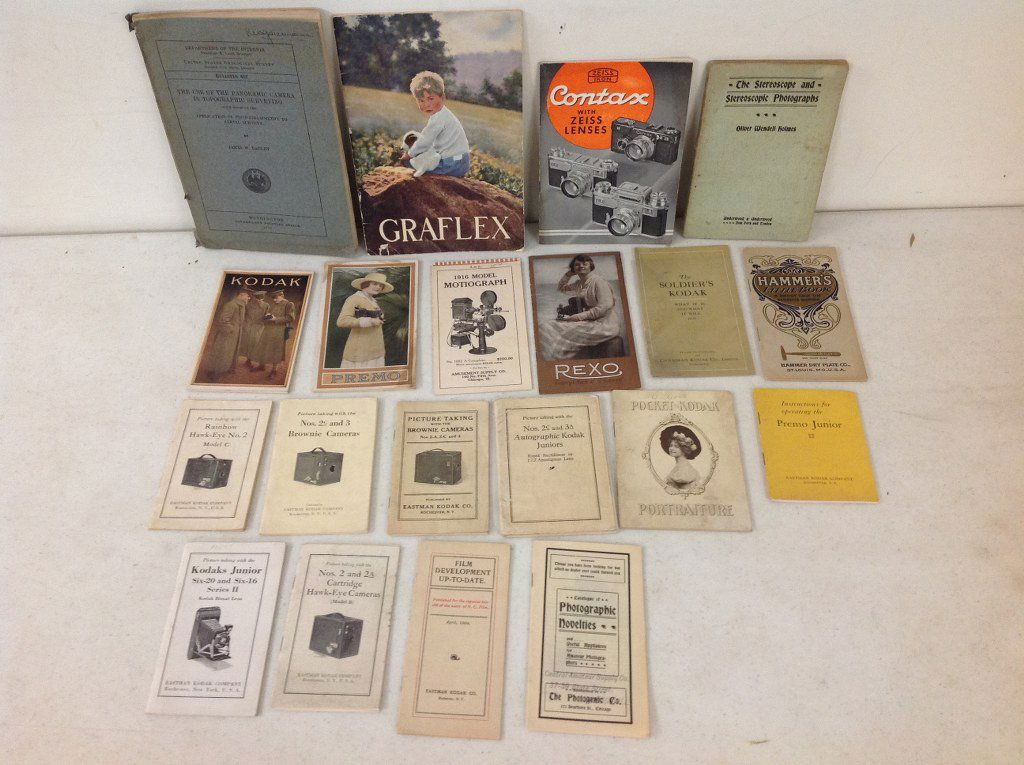 LOT OF 18 EARLY PHOTOGRAPHIC TRADE CATALOGS, MANUALS & (1 of 3)
