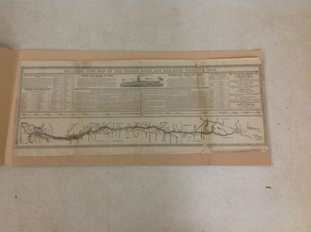 1844 BROADSIDE- WILLARD'S NEW MAP OF THE HUDSON RIVER (1 of 3)
