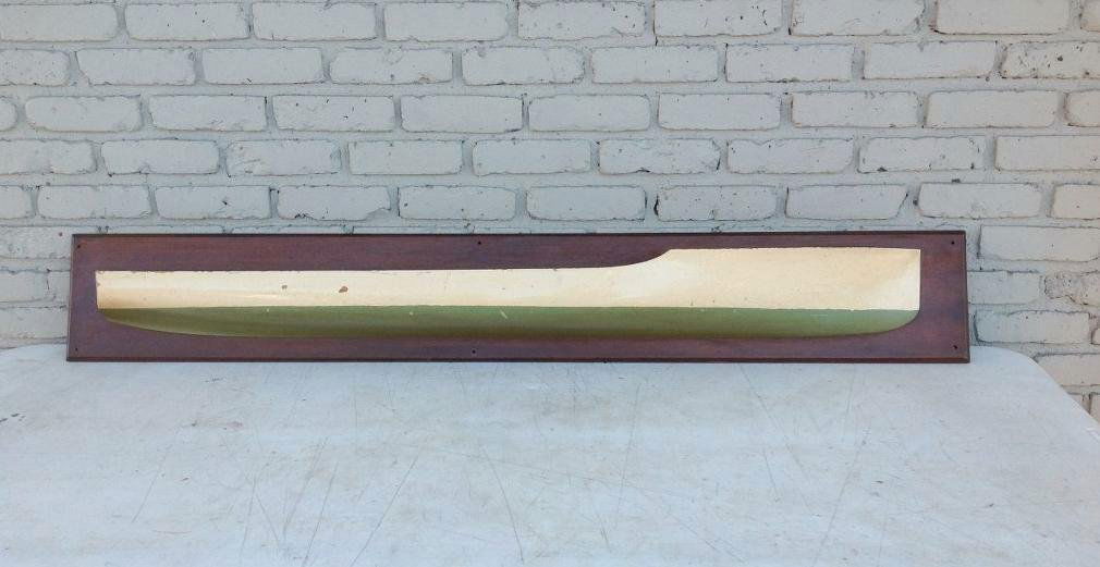 H E BOUCHER HALF HULL MODEL, BOAT MEASURES 55" LONG, ON (1 of 6)