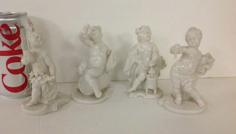 LOT OF 4 NYMPHENBURG CHERUBS, 4 SEASONS INCLUDING NO.: LOT OF 4 NYMPHENBURG CHERUBS, 4 SEASONS INCLUDING NO. 241, NO. 265, NO. 417, & NO. 669, GOOD CONDITION, AS PICTURED