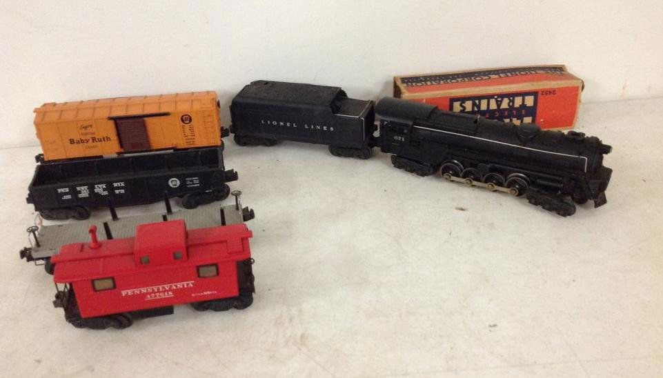 LIONEL O GAUGE 6 CAR SET INCLUDING #671 ENGINE, #671W (1 of 5)