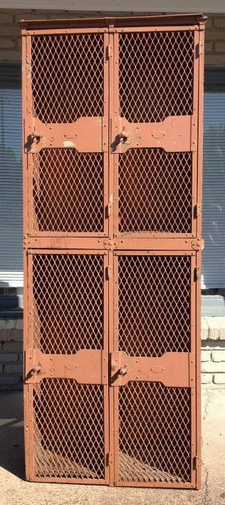 INDUSTRIAL STEEL LOCKER, MEASURES 81" HIGH, 31" WIDE & (1 of 2)