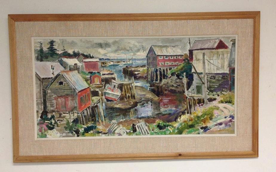 CLIFFORD JACKSON IMPRESSIONIST O/C SEASCAPE TOWN BY THE (1 of 3)