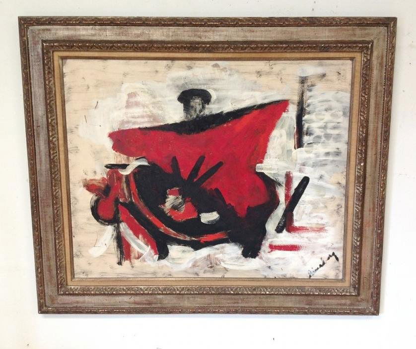 CALMON GINSBERG IMPRESSIONIST MID CENTURY O/B TITLED (1 of 4)