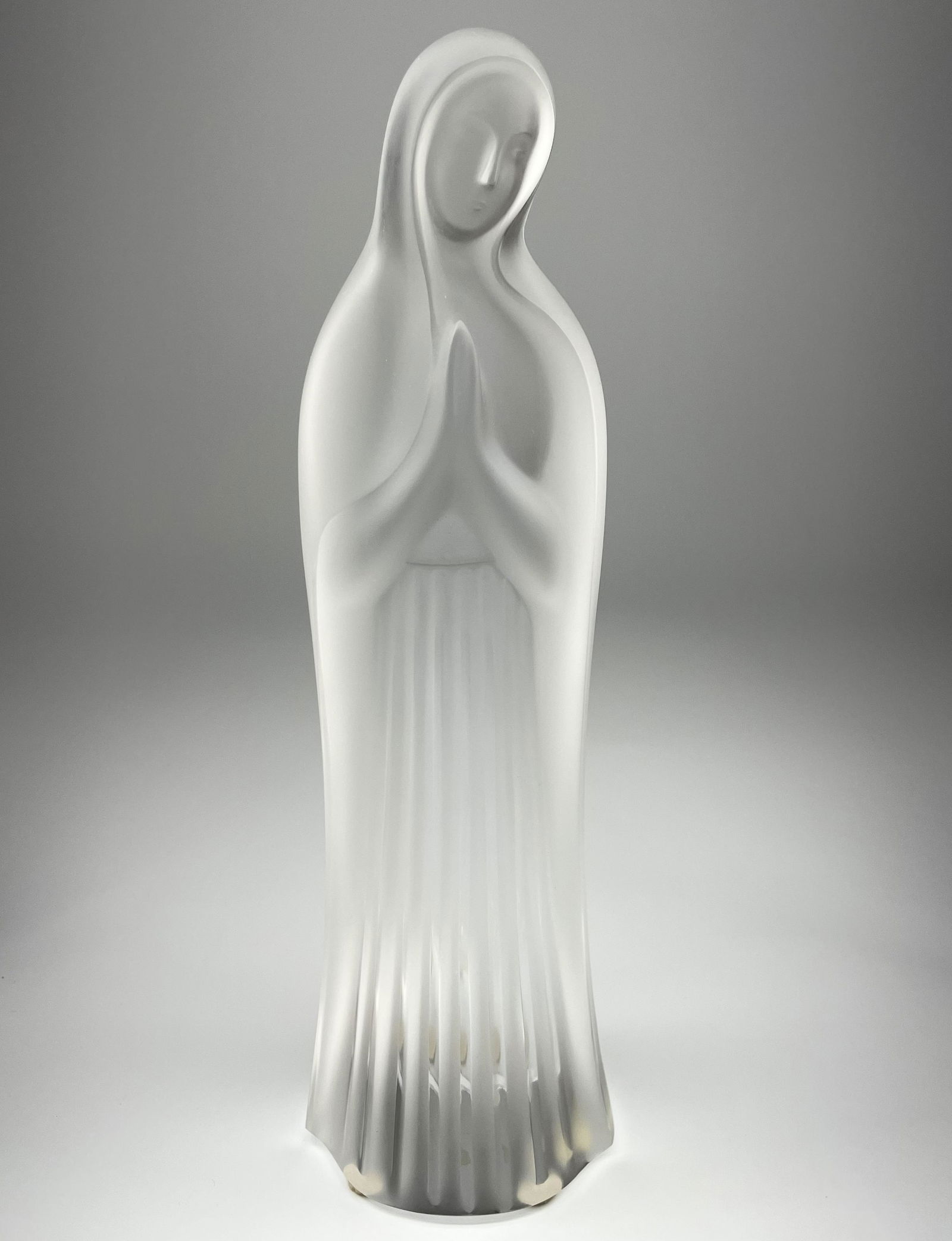 Lalique France Frosted Glass Madonna Sculpture (1 of 5)