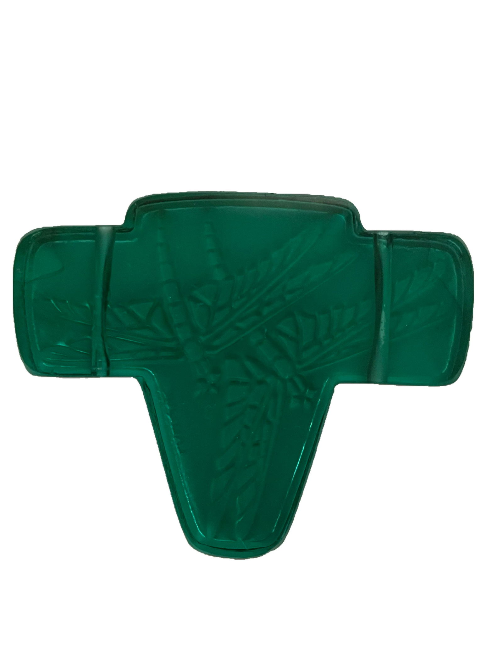 R. Lalique Emerald Glass Libellules Dragonfly Pendant (1 of 3)