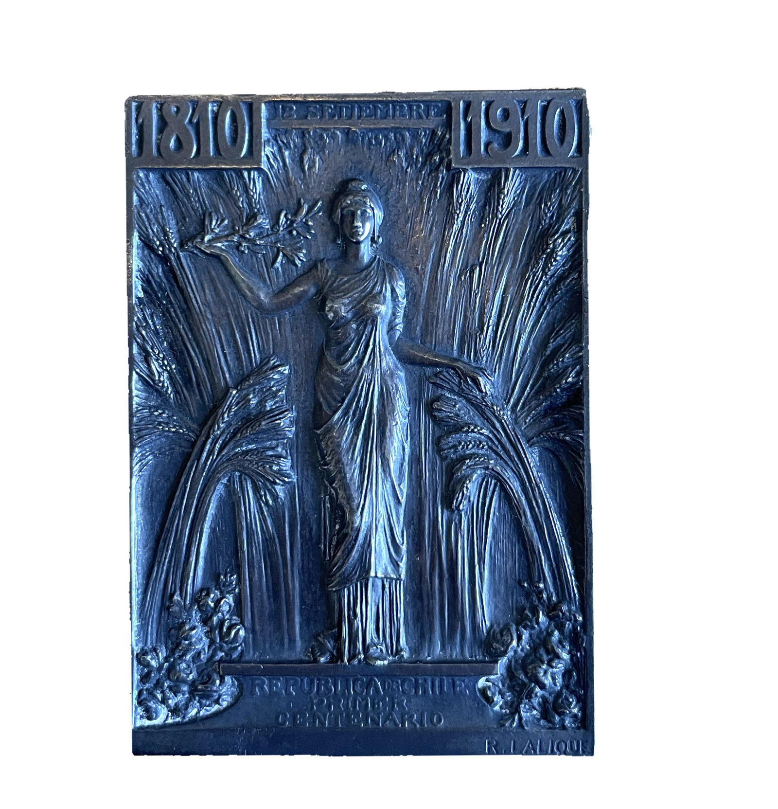 R. Lalique Silver Chile Centennial Plaque Mar 27, 2022 Nunneley
