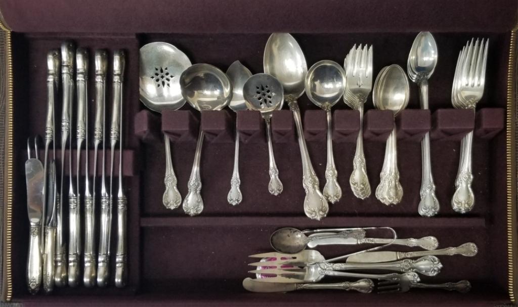 65 Piece Towle Old Master Sterling Silver Flatware Set (1 of 8)