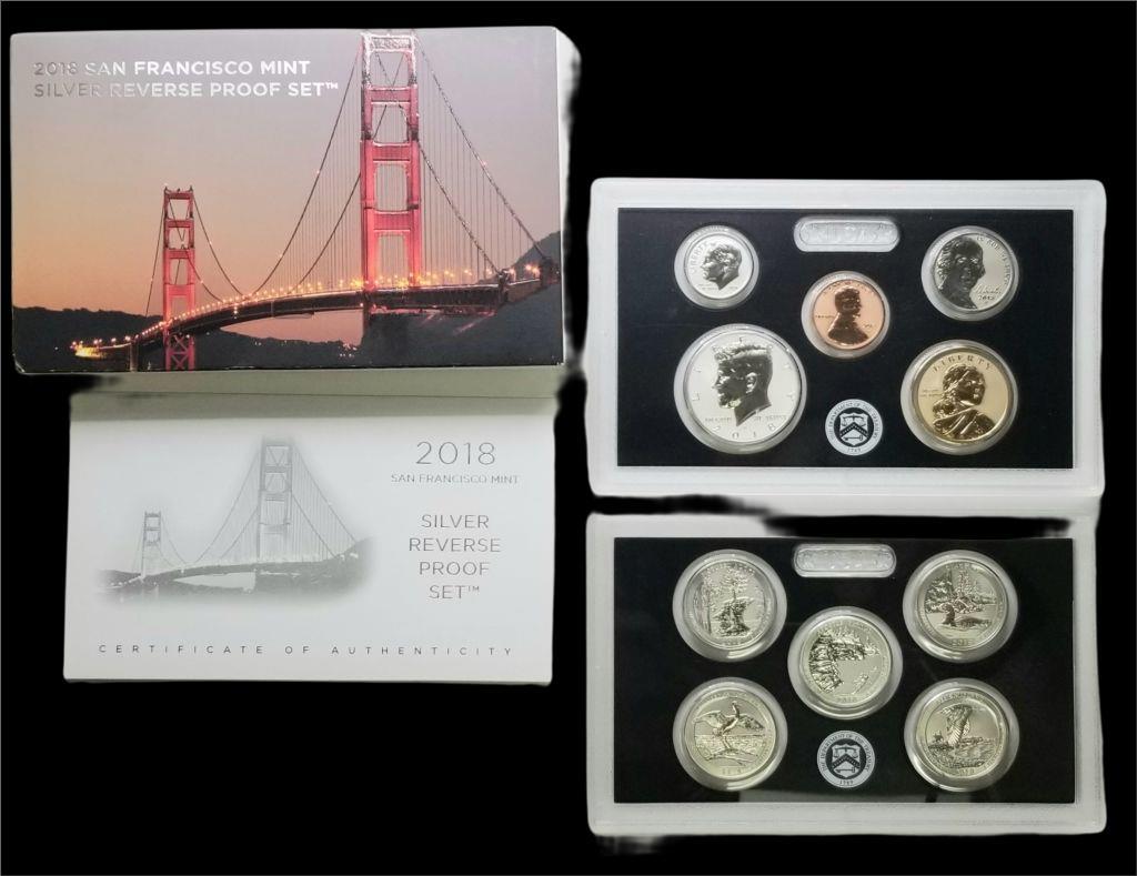 2018 San Francisco Mint Silver Reverse Proof Set (1 of 6)