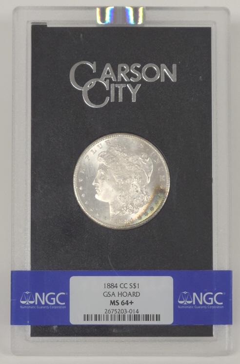 1884 CC Morgan Silver Dollar GSA Hoard NGC Graded MS 64+ (1 of 2)