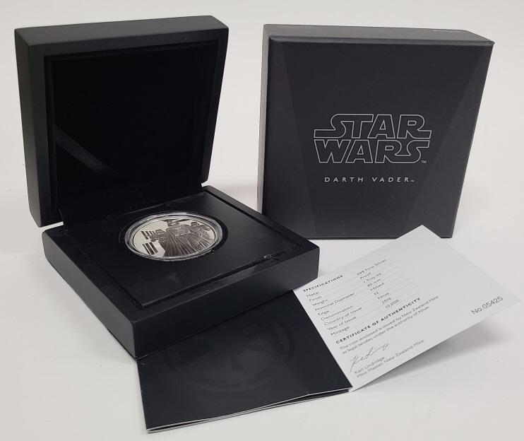 2016 Niue 1 Troy Ounce Fine Silver Star Wars Darth Vader Coin (1 of 5)