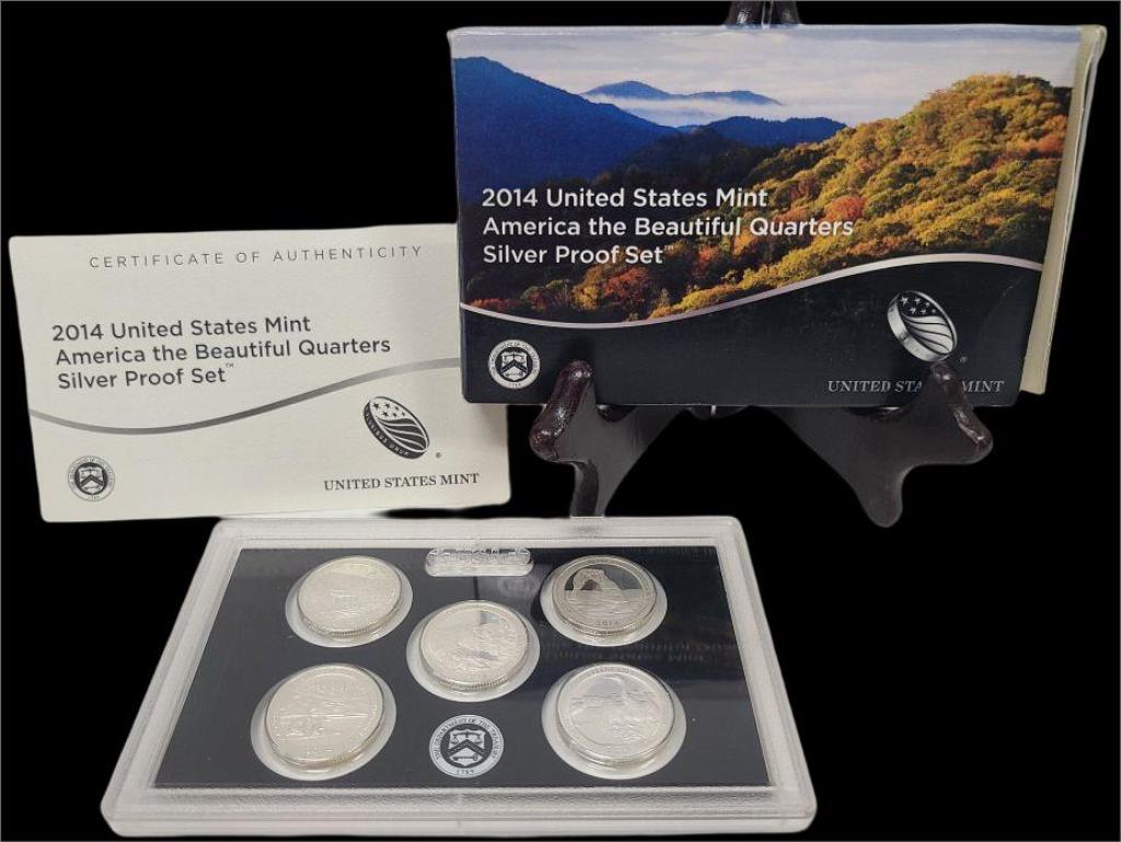 2014 America the Beautiful Quarters Silver Proof Set (1 of 5)