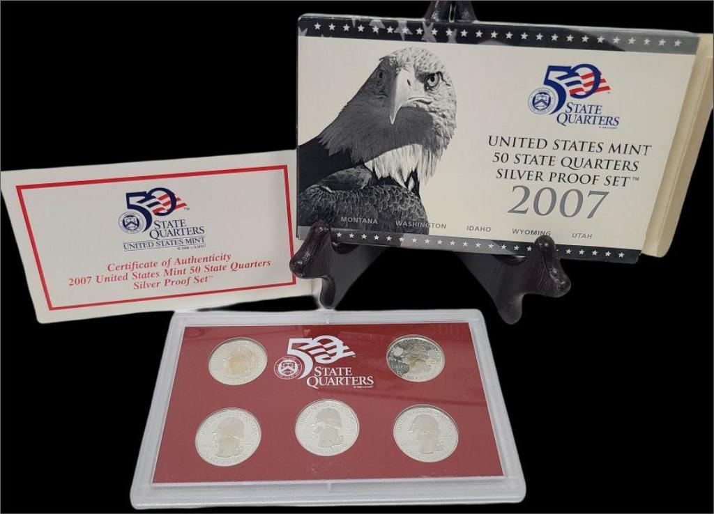 2007 U.S. Mint 50 State Quarters Silver Proof Set (1 of 5)