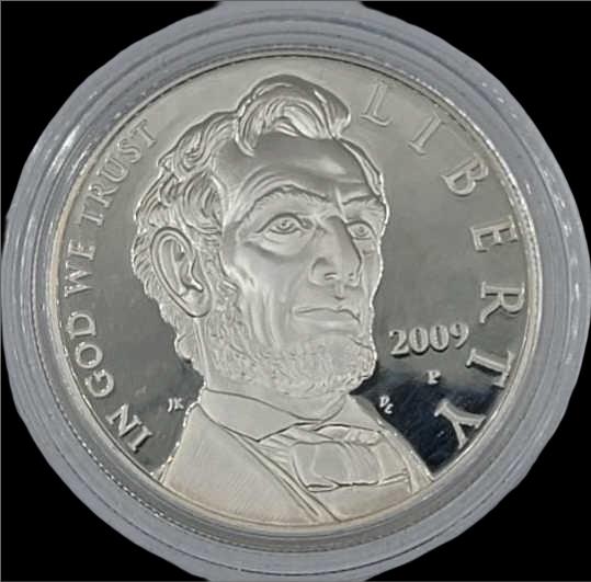 2009 U.S. Mint Abraham Lincoln Proof Silver Dollar Coin (1 of 3)