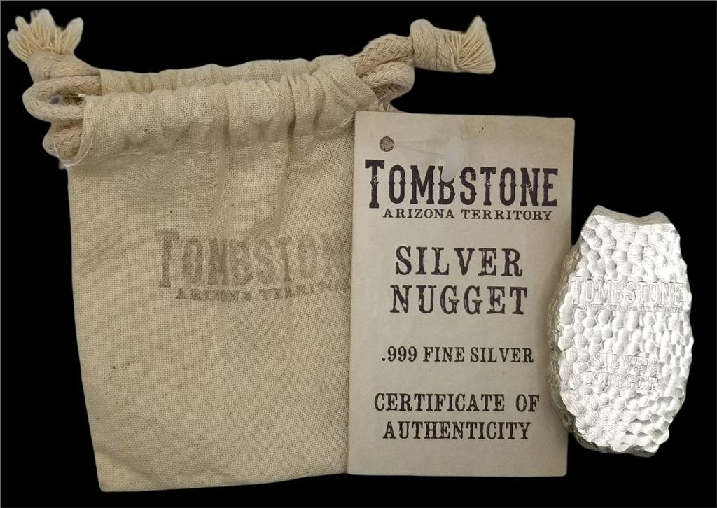 Scottsdale Mint Tombstone 5 Oz. .999 Fine Silver Bullion Nugget (1 of 4)