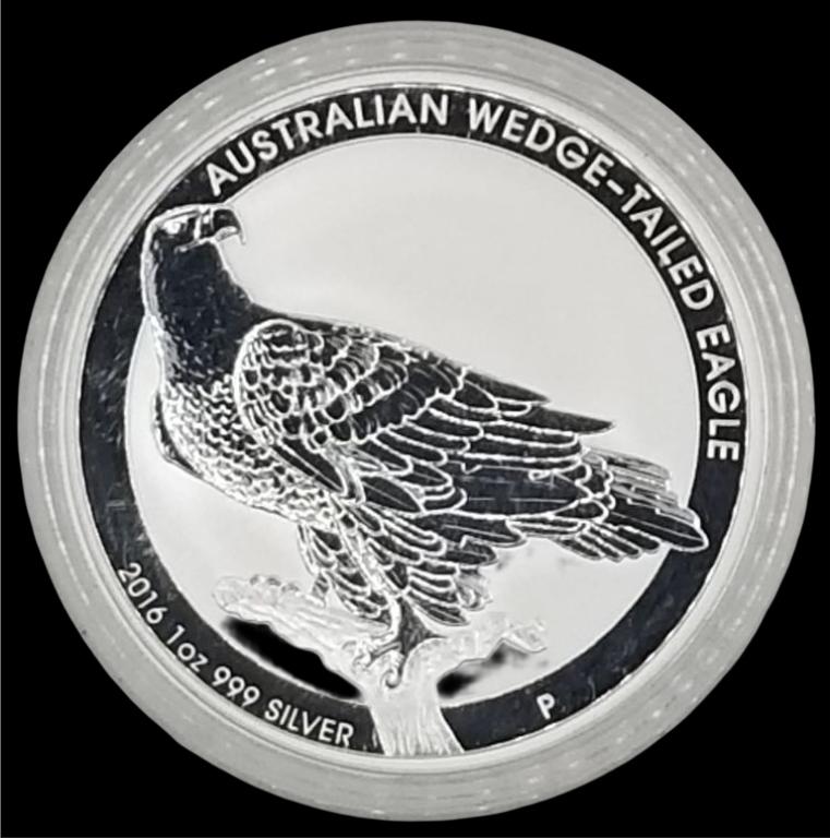 2016 Australian Wedge-Tailed Eagle 1 Oz. Silver Bullion Coin (1 of 3)