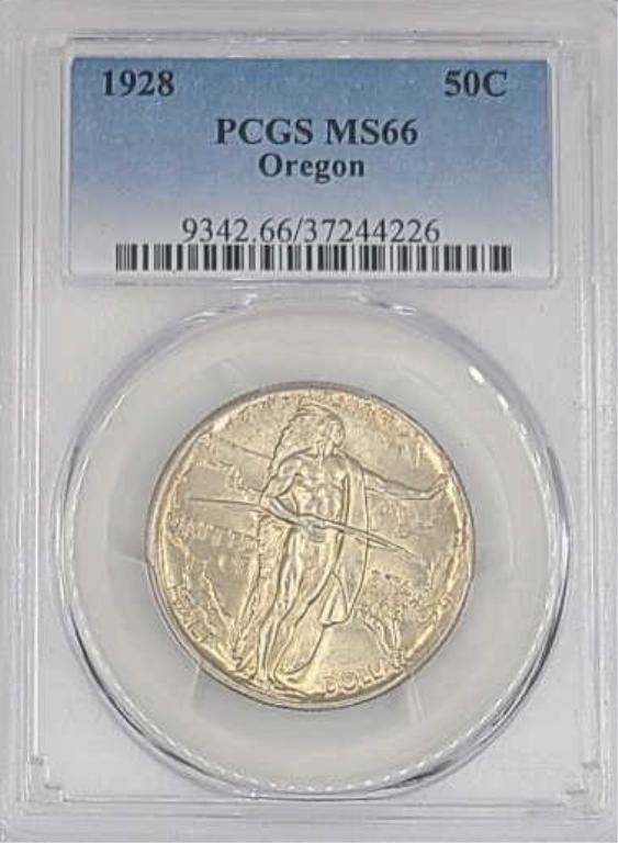 1928 Oregon Trail Commemorative Half Dollar Coin PCGS MS66 (1 of 2)