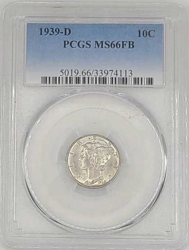 1939-D Mercury Dime PCGS Graded MS66FB (1 of 2)