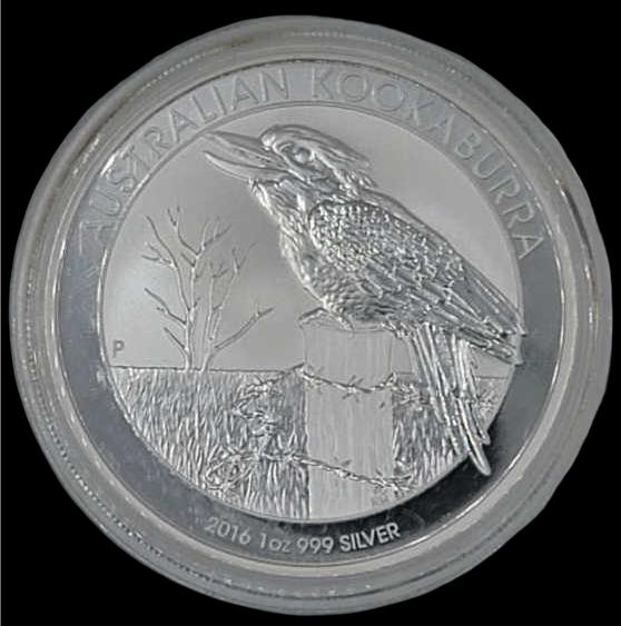 2016 Australian Kookaburra 1 Oz. Fine Silver Bullion Coin (1 of 3)