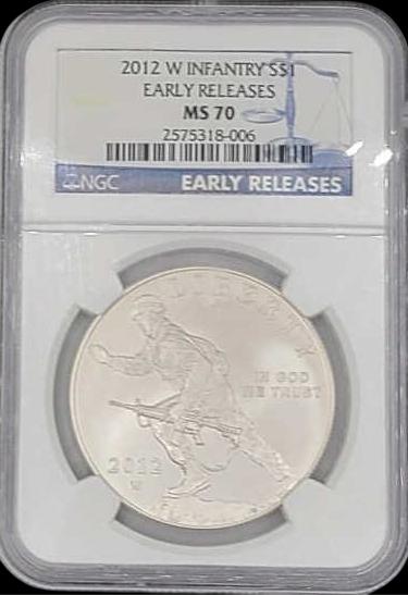 2012-W Infantry Commemorative Silver Dollar NGC MS70 (1 of 2)