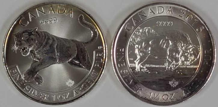 Two Canada .9999 Fine Silver Bullion Coins - 2.25 Oz. Total (1 of 5)