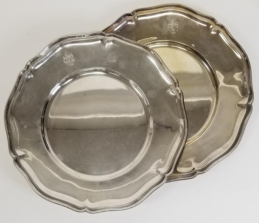 Two Vintage German Sterling Silver Scallop Edge Plates (1 of 7)