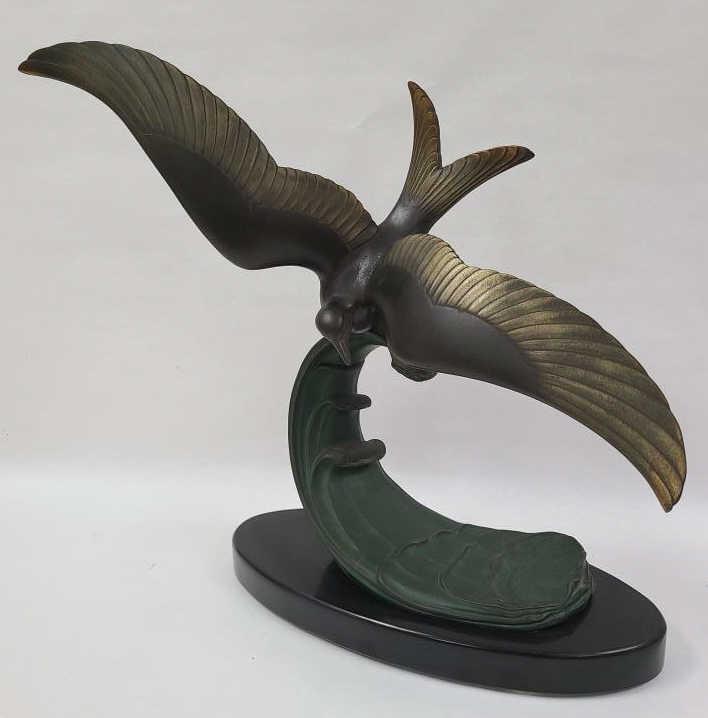 Art Deco Bronze Sculpture of Seabird by Trebig (1 of 10)
