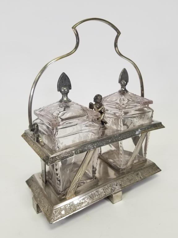 Meridian Silver Plate Company #628 Condiment Jars (1 of 12)