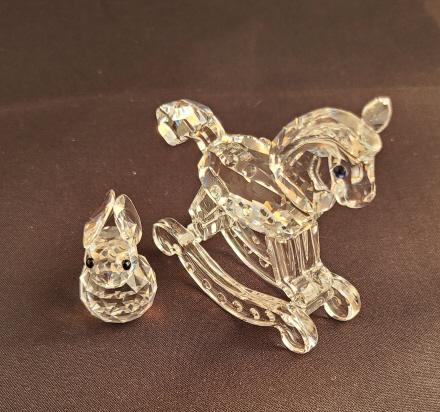 Swarovski Crystal Bunny Rabbit & Rocking Horse (1 of 5)