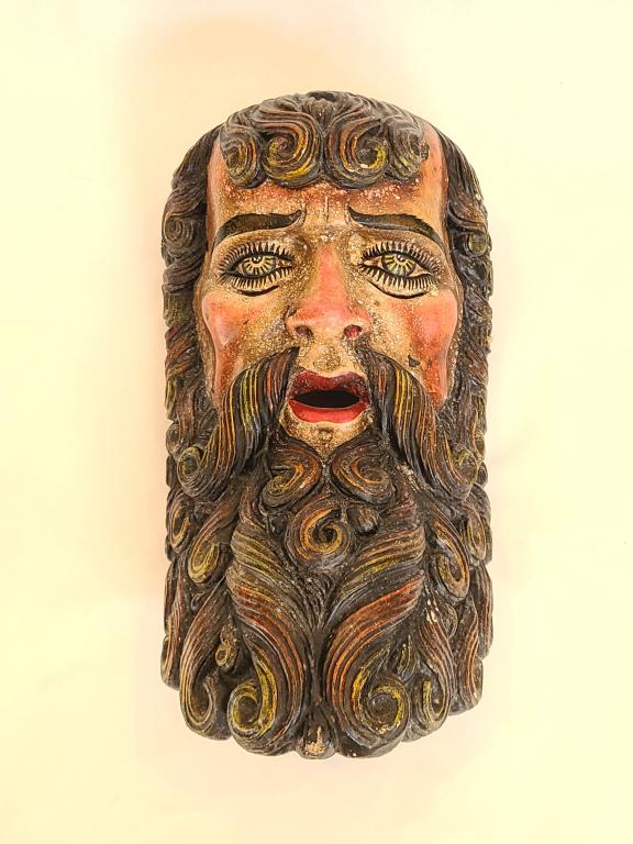 Folk Art Carved Wood Emperor Dancing Mask (1 of 7)