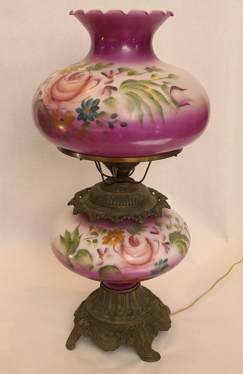 Large Gone w/ the Wind Lamp - Hand Painted Shades (1 of 8)