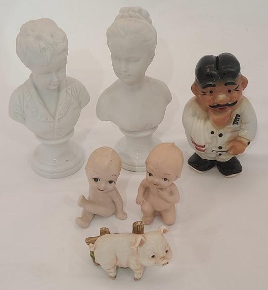 6 Unmarked Japan Porcelains including Kewpies (1 of 9)