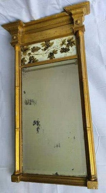 Gorgeous 1850's Sheraton Gold Gilded Pier Mirror (1 of 5)