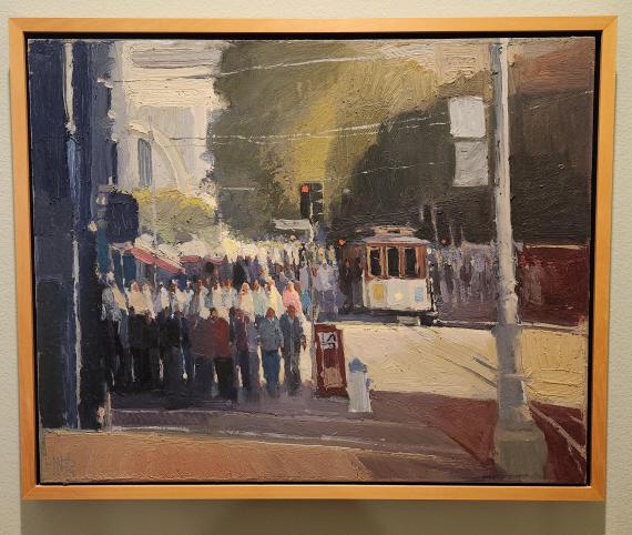Light Rail Oil on Canvas Painting by Ken Auster (1 of 8)