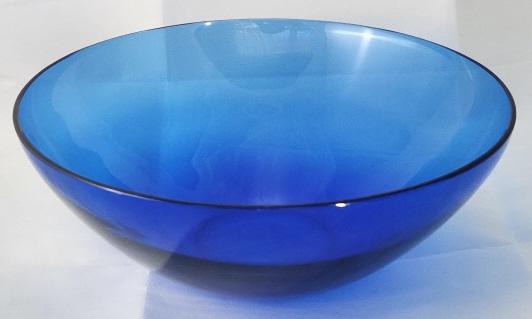 Large Lalique Cobalt Blue 10.5" Serving Bowl: Excellent condition. We do not see any chips or cracks. Please see photos to review further.