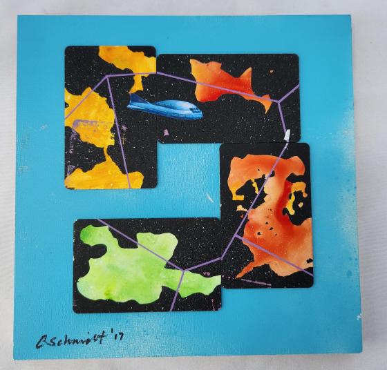 Carl Schmidt Signed "The Emerald Galaxy" Painting (1 of 5)