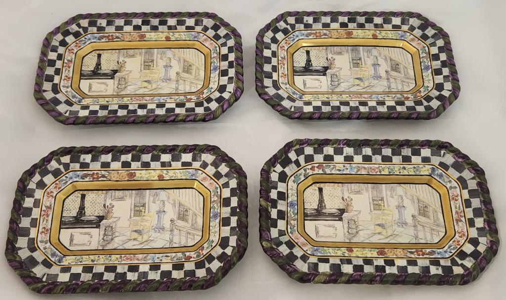 4 Mackenzie-Childs Courtly Check Appetizer Plates (1 of 7)