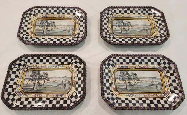 Four 1991 MacKenzie-Childs Trinket Plates (1 of 6)