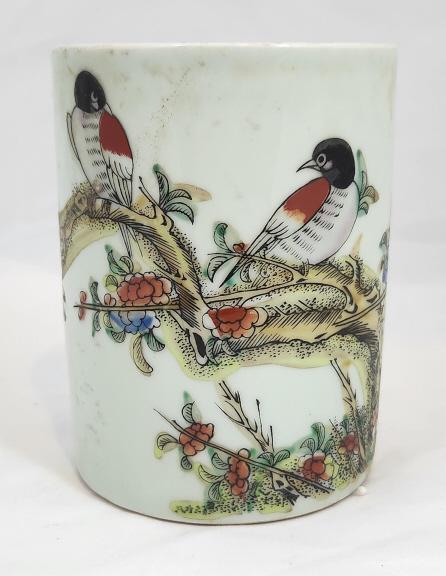 Antique Qing Dynasty Chinese Brush Pot (1 of 5)