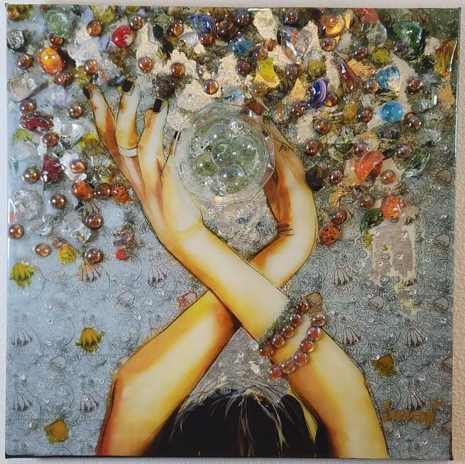 Greg Creason "Creative Cloud" Mixed Media Painting (1 of 5)