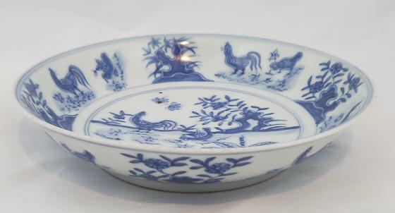 Chinese Chenghua Style Porcelain Rooster Bowl (1 of 4)