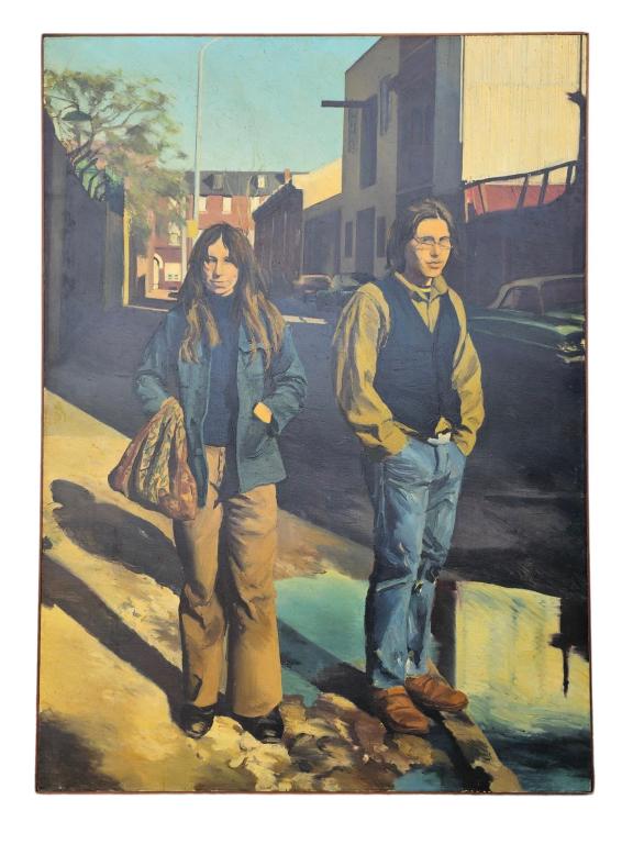 Large Edith Neff Painting Streets of Philadelphia (1 of 8)