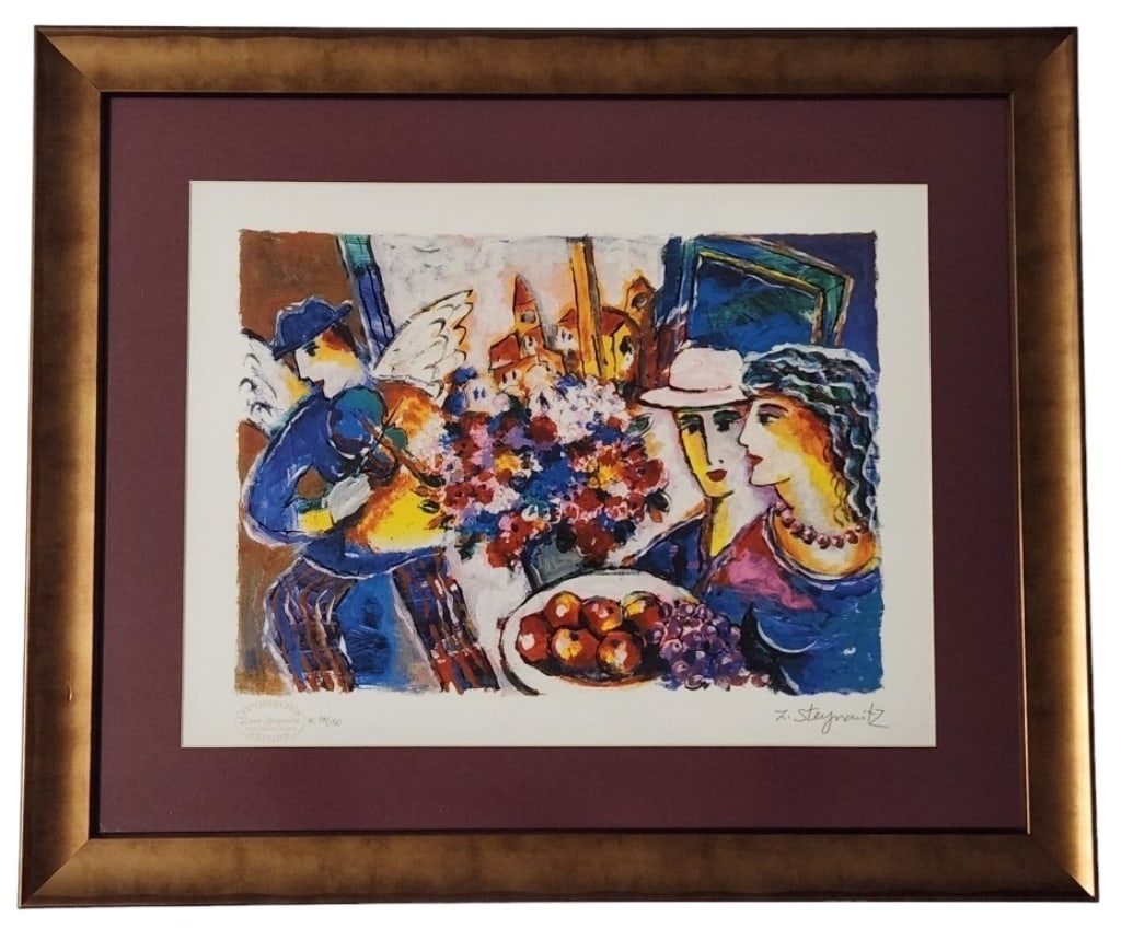 Zamy Steynovitz Winged Violinist Signed Seriolitho (1 of 8)